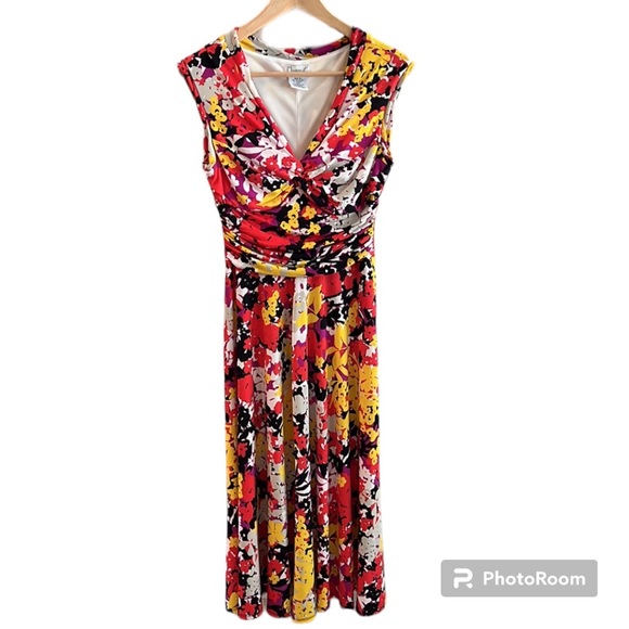 Maggot L woman’s floral cinched waist midi dress - Picture 16 of 16
